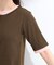 【S-LL/洗濯機可】二の腕隠れる 配色レイヤード風 ヘンリーネック5分袖Tシャツ