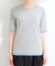 【S-LL/洗濯機可】二の腕隠れる 配色レイヤード風 5分袖Tシャツ