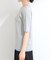 【S-LL/洗濯機可】二の腕隠れる 配色レイヤード風 5分袖Tシャツ