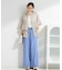 フロントフリル シアーワッシャーブラウス