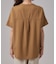 【洗濯後しわになりにくい/ひんやり/吸水速乾/UV】ダブルポケット Vネックブラウス