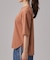 【体型カバー】インせず着られる 配色ステッチロゴTシャツ