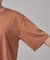 【体型カバー】インせず着られる 配色ステッチロゴTシャツ