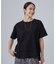 【ひんやり/体型カバー/S-LL】インせず着られる 異素材ドッキングTシャツ