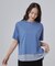 【ひんやり/体型カバー/S-LL】インせず着られる 異素材ドッキングTシャツ