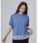 【ひんやり/体型カバー/S-LL】インせず着られる 異素材ドッキングTシャツ