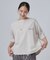 【ひんやり/体型カバー】首元すっきり ゆるバックギャザーTシャツ