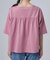 【ひんやり/体型カバー】首元すっきり ゆるバックギャザーTシャツ