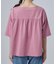 【ひんやり/体型カバー】首元すっきり ゆるバックギャザーTシャツ