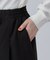 【着丈選べる/洗濯後しわになりにくい】センターピンタックですっきり見え きれいめイージーワイドパンツ