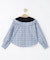 【120-150cm】チェックドッキングトップス