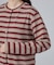 【2点セット/洗濯機可】マルチボーダーTシャツ+カーディガン