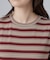 【2点セット/洗濯機可】マルチボーダーTシャツ+カーディガン