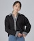 【S-LL/洗濯機可】デニム／チェック切替でこなれ見え 金ボタンニットカーディガン