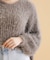 透かしシャギーサイドリボンニット【洗濯機洗い可】