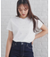 《美人百花掲載》クールタッチ短丈ビジューTシャツ【洗濯機洗い/接触冷感】