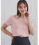 《美人百花掲載》クールタッチ短丈ビジューTシャツ【洗濯機洗い/接触冷感】