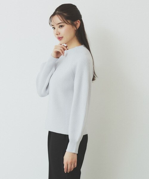 ラグランスリーブリブニット【洗濯機洗い可】｜インデックスの通販