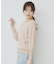 《7色展開/XS-LLサイズ》クルーネックデザインスリーブニット【洗濯機洗い可】