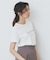 パール調刺繍ロゴTシャツ【汗ジミ防止/吸水速乾/接触冷感/UVケア/洗濯機洗い可】