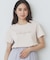 パール調刺繍ロゴTシャツ【汗ジミ防止/吸水速乾/接触冷感/UVケア/洗濯機洗い可】