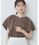 《7色展開/S-LLサイズ》フリルタックスリーブキーネックブラウス【吸水速乾/洗濯機可/イージーアイロン/抗ピル】