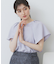 《7色展開/S-LLサイズ》フリルタックスリーブキーネックブラウス【吸水速乾/洗濯機可/イージーアイロン/抗ピル】