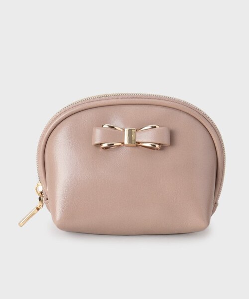 リボンモチーフ付きシェル型ポーチ｜インデックスの通販｜&mall