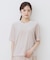 《andGIRL掲載》ベロアボクシーTシャツ【洗濯機洗い可】