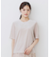 《andGIRL掲載》ベロアボクシーTシャツ【洗濯機洗い可】