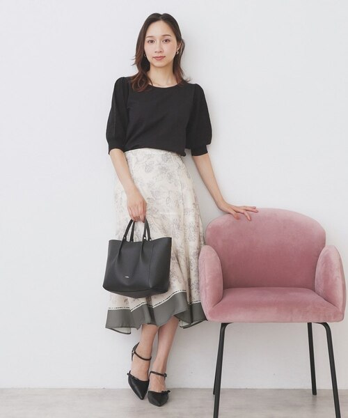 パフスリーブニット【洗濯機洗い可】｜インデックスの通販｜&mall