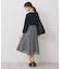 小花刺繍チュールマーメイドスカート【洗濯機洗い可/抗ピル】