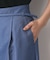 ベルト付きストレッチワイドパンツ【洗濯機洗い可】