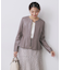 レザー調ストレッチペプラムジャケット【洗える】