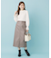 レザー調ストレッチAラインロングスカート【洗える】