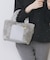 フリルハンドル フェイクファーミドルトートバッグ