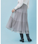 リバーシブルチュールティアードフレアスカート【洗濯機可】