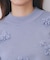 フラワーモチーフハイネックニット【洗える】