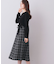 チェックラメジャカードニットワンピース