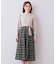 チェックラメジャカードニットワンピース