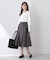 ポリシャンブレータックフレアスカート【洗濯機OK】