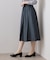 ポリシャンブレータックフレアスカート【洗濯機OK】