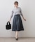 ポリシャンブレータックフレアスカート【洗濯機OK】