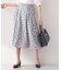 麻調花柄ジャカードフレアスカート【ハンドウォッシャブル】