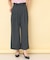 リボンベルト付カラーワイドパンツ【洗濯機OK】