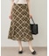 バイアスチェックマーメイドフレアスカート【洗濯機OK／イージーアイロン／防シワ】