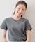 【接触冷感】エンブレムロゴ刺繍Tシャツ《UVケア/洗濯機OK》