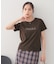 【接触冷感／UVケア】裾レースロゴTシャツ《洗濯機OK》