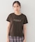 【接触冷感／UVケア】裾レースロゴTシャツ《洗濯機OK》