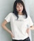 【接触冷感／UVケア】裾レースロゴTシャツ《洗濯機OK／S-3L》